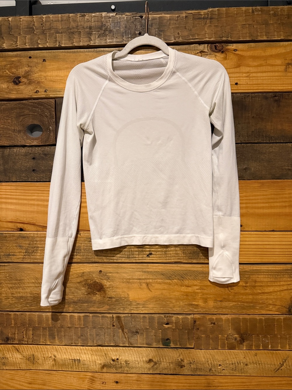 lululemon athletica White Long-Sleeve Performance Tee